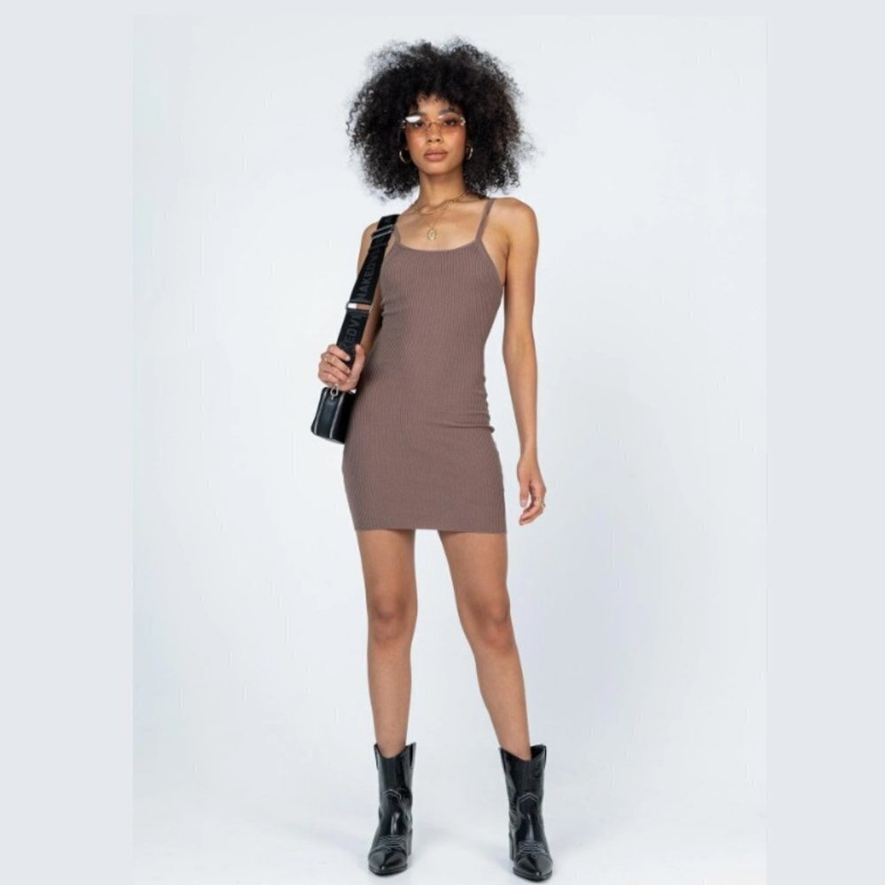 Princess Polly Women's Brown Wilson Mini Dress - S/M